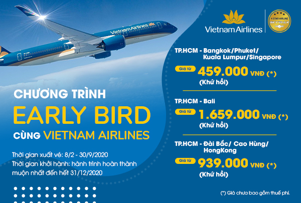 Chương trình Early Bird cùng Vietnam Airlines